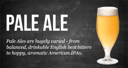 Pale Ales are hugely varied - from balanced, drinkable English best bitters to hoppy, aromatic American IPAs.