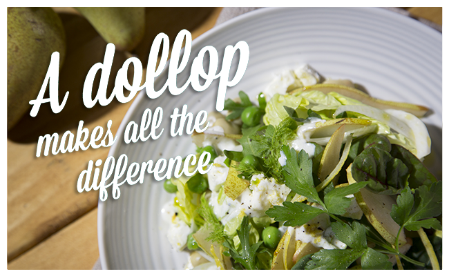 a dollop makes all the difference