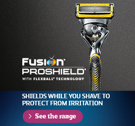 Shields while you shave to protect from irritation. See the range