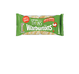 Warburtons White Sandwich Thins x6 