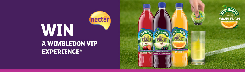 Win a VIP day at Wimbledon with Robinsons.