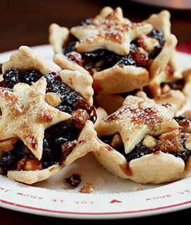 Luxury mince pies with cranberries recipe. 