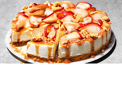 Toffee apple crumble cheesecake