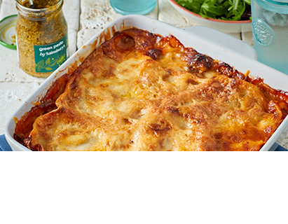 Lasagne with a pesto twist. Stir a little pesto into your lasagne tomato sauce for an extra shot of flavour.