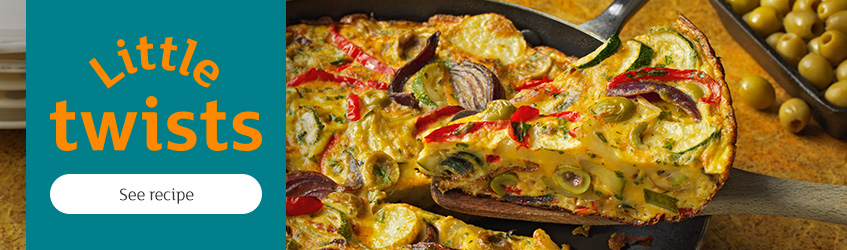 Vegetable tortilla recipe.