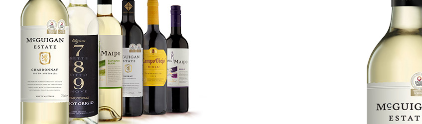 Try 6 bottles of our bestselling wine for thirty seven pounds and seventy five pence.